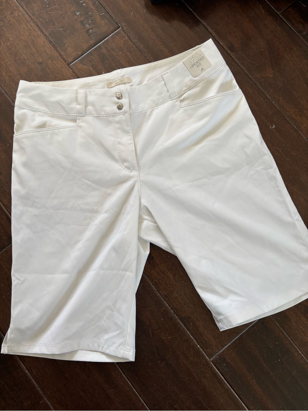 New W Tags Adidas Golf White Size 4 Women’s White Stretch Bermuda Shorts
